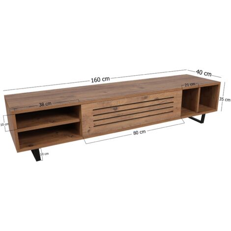 Mueble TV, mesa TV, mueble bajo. Stand Atlantic Pino