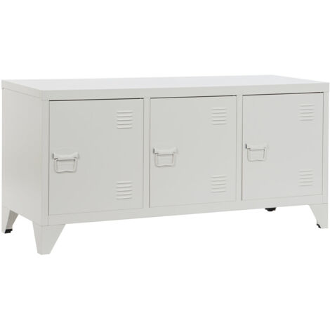 Mueble Tv Metal 120X40X58 Taquilla Blanco
