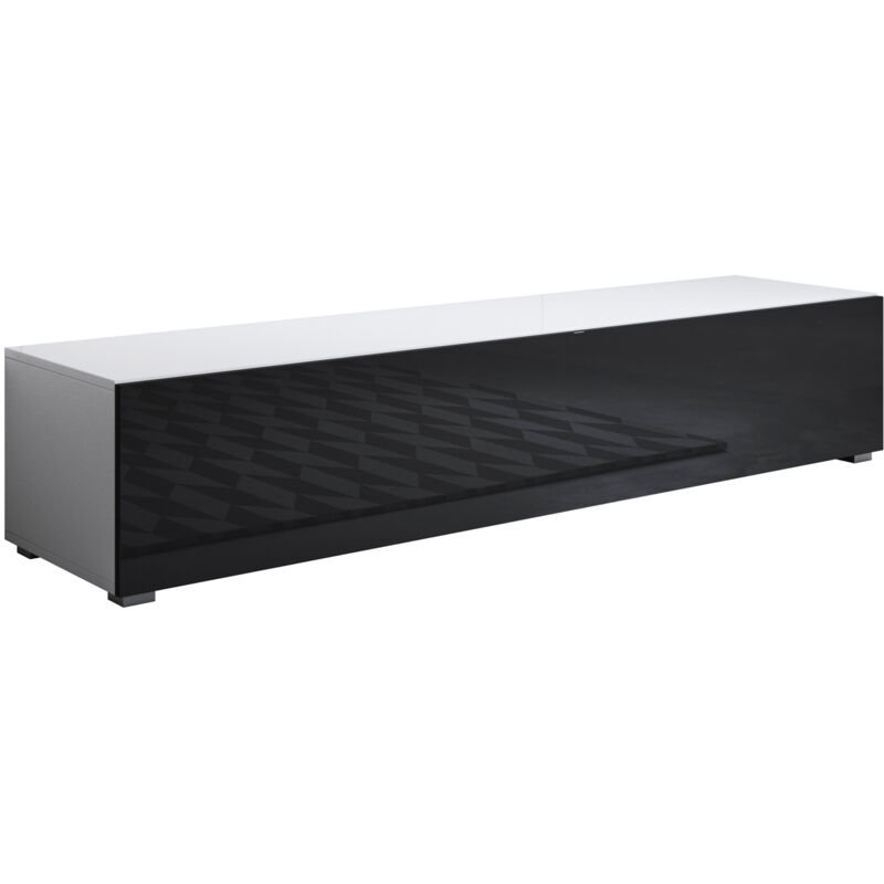 

Mueble TV modelo Luke H2 (160x32cm) color blanco y negro con patas estándar