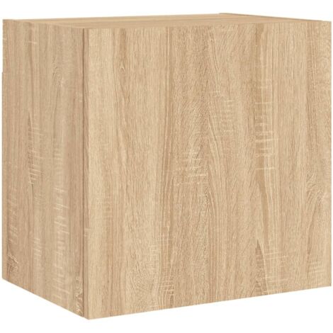 Mueble TV multimedia estante para televisión buffet para televisión comedor salón dormitorio suspendido roble Sonoma 40,5 x 30 x 40 cm madera contrachapada marrón 020028157