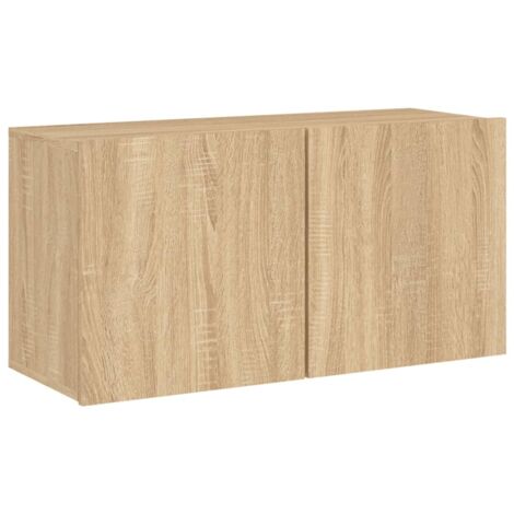 Mueble TV multimedia estante para televisión buffet para televisión comedor salón dormitorio suspendido roble Sonoma 80 x 30 x 41 cm marrón 020028165