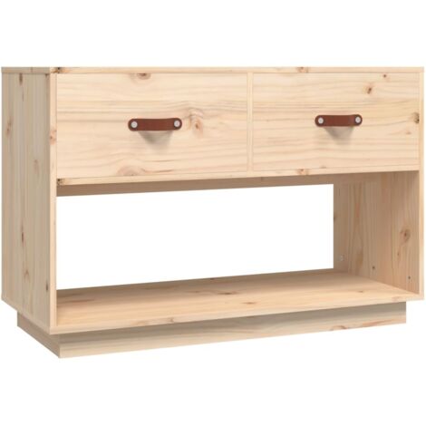 Mueble TV multimedia estantería para televisión buffet para televisión comedor salón dormitorio 90 x 40 x 60 cm madera maciza de pino marrón 020026357