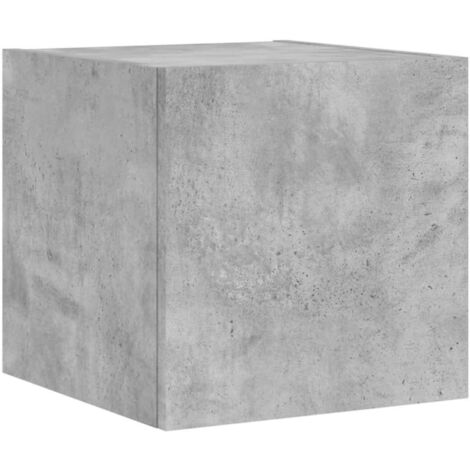 Mueble TV multimedia estantería para televisión buffet para televisión comedor salón dormitorio montado en la pared con luces LED 30,5 x 35 x 30 cm gris 020027872