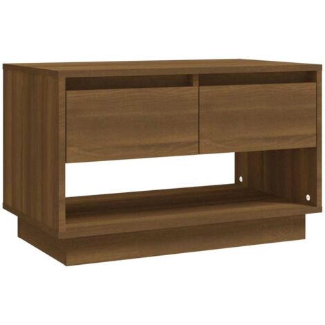 Mueble TV multimedia estantería para televisión buffet para televisión comedor salón dormitorio roble 70 x 41 x 44 cm madera contrachapada marrón 020027218