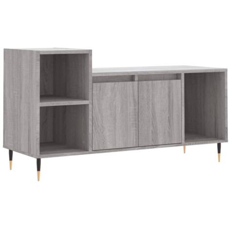 Mueble TV multimedia estantería para televisión buffet para televisión comedor salón dormitorio sonoma 100 x 35 x 55 cm madera contrachapada gris 020028339