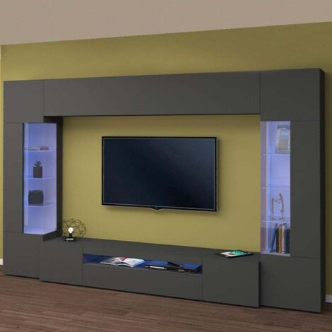 Mueble TV mural moderno 2 vitrinas Sultan RT