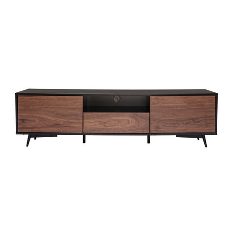 Conjunto mueble TV MANGO mármol negro de alto brillo 156 cm