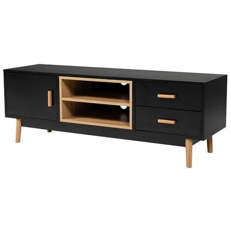 Mueble Tv Modelo Tibi (160 Cm) En Color Negro Y Blanco con Ofertas en  Carrefour