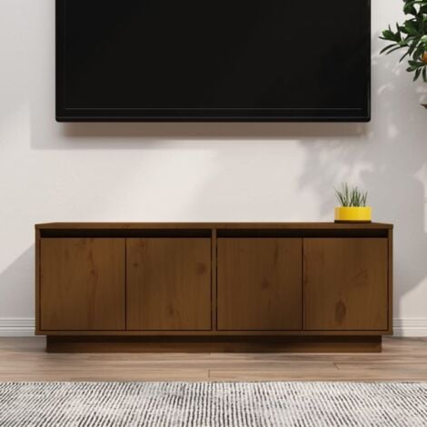 Mueble bajo para TV de 140x32x30 cm de melamina con 2 cajones y 1 estante  blanco y negro Homcom
