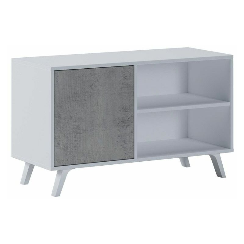 

Mueble TV Wind 100Blanco mate - Gris cemento