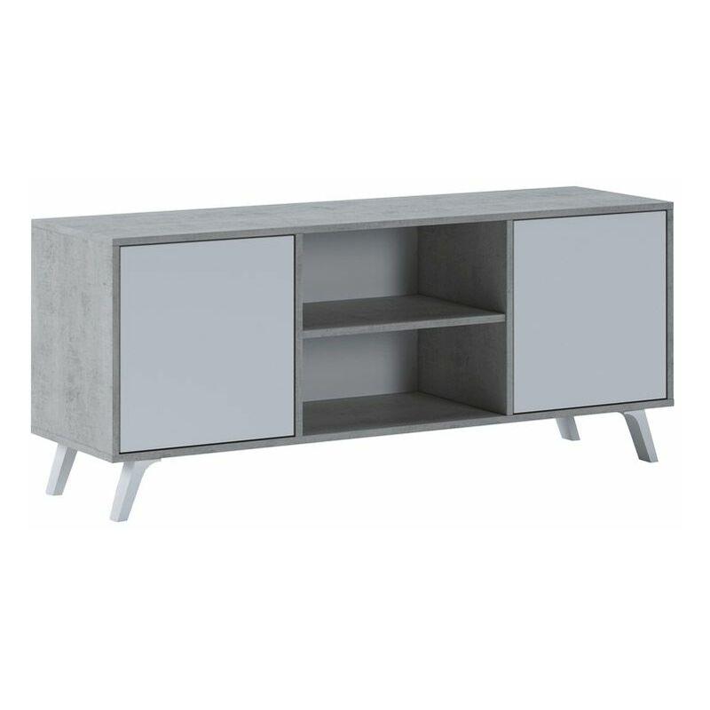 

Mueble TV Wind 140Gris cemento - Blanco mate