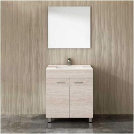 Mueble ULL con lavabo y espejo ARENA 60CM
