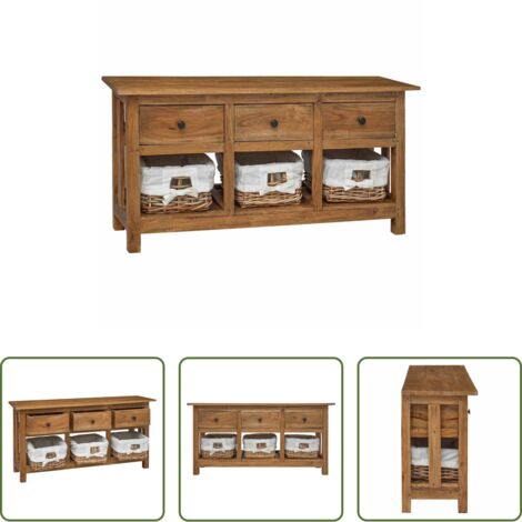 Mueble vintage -  Aparador de madera maciza de caoba 100x30x50 cm