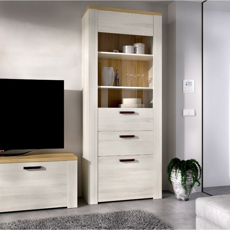 

Siena Vitrina de 2 Puertas y 1 Cajón