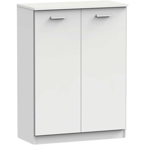 Mueble Zapatero Armario Auxiliar Multiusos Habitacion Pasillo Cocina Color Blanco 101x74x37 cm