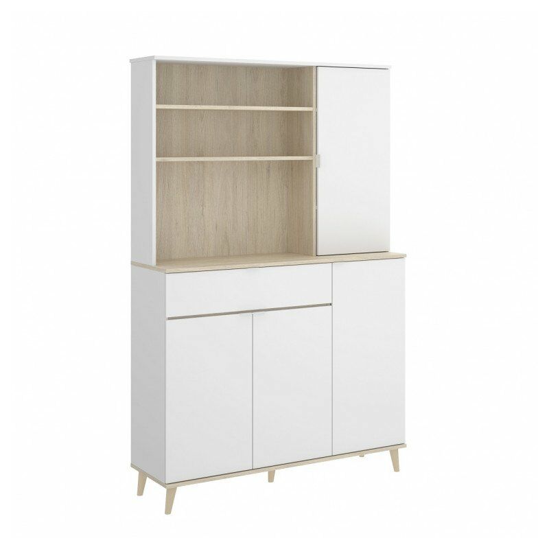 

Mueble Zapatero auxiliar un hueco con estantes, un cajón y tres compartimentos con puertas