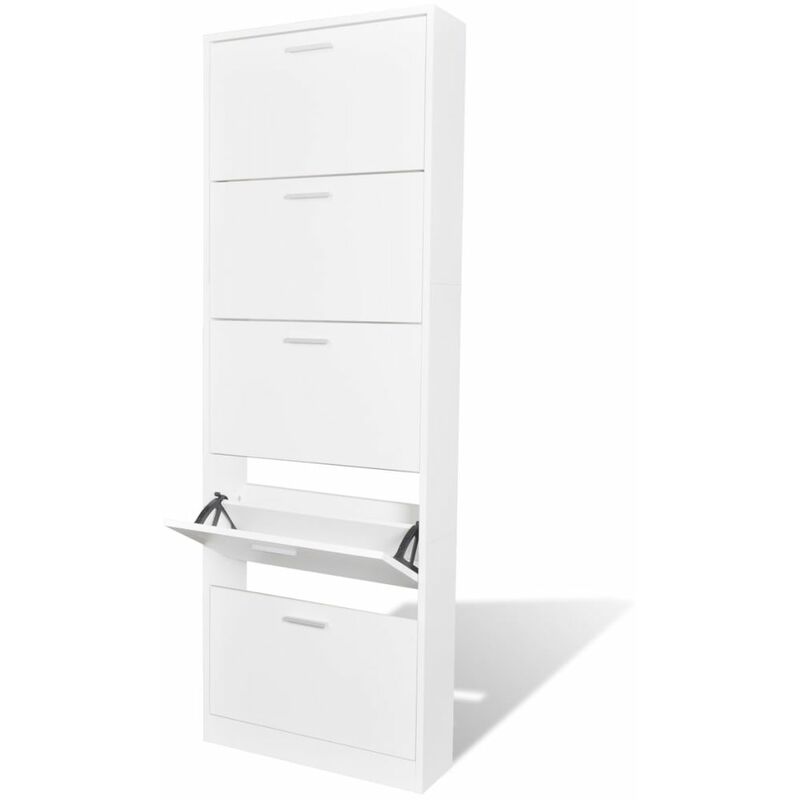 

Mueble zapatero blanco con 5 compartimentos