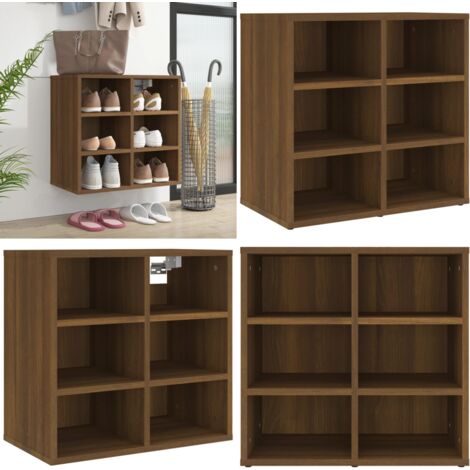 Mueble zapatero color marrón roble 52,5x30x50 cm - Estantería para zapatos - Almacenamiento de zapatos