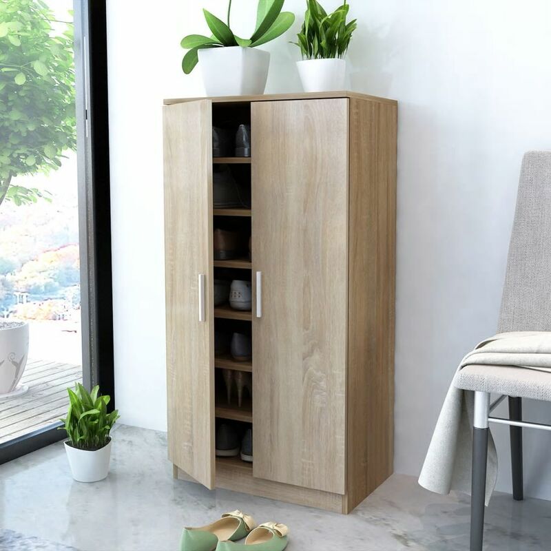 

Mueble zapatero con 7 estantes de roble