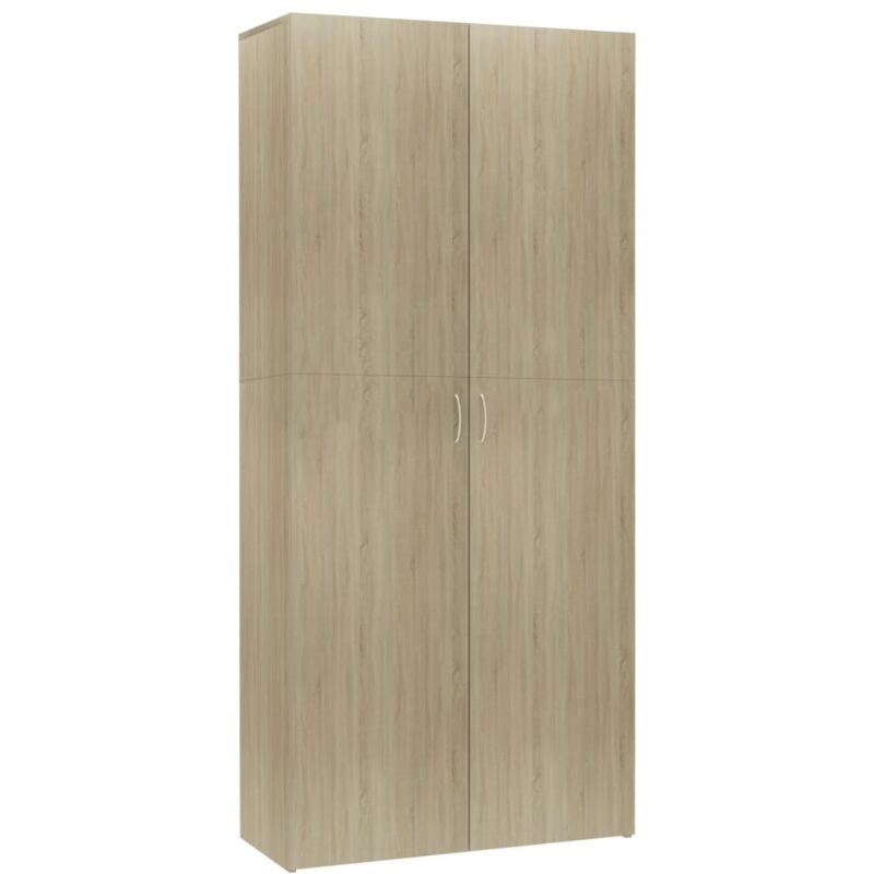 

Mueble zapatero de aglomerado color roble Sonoma 80x35,5x180 cm - Marrón - Vidaxl