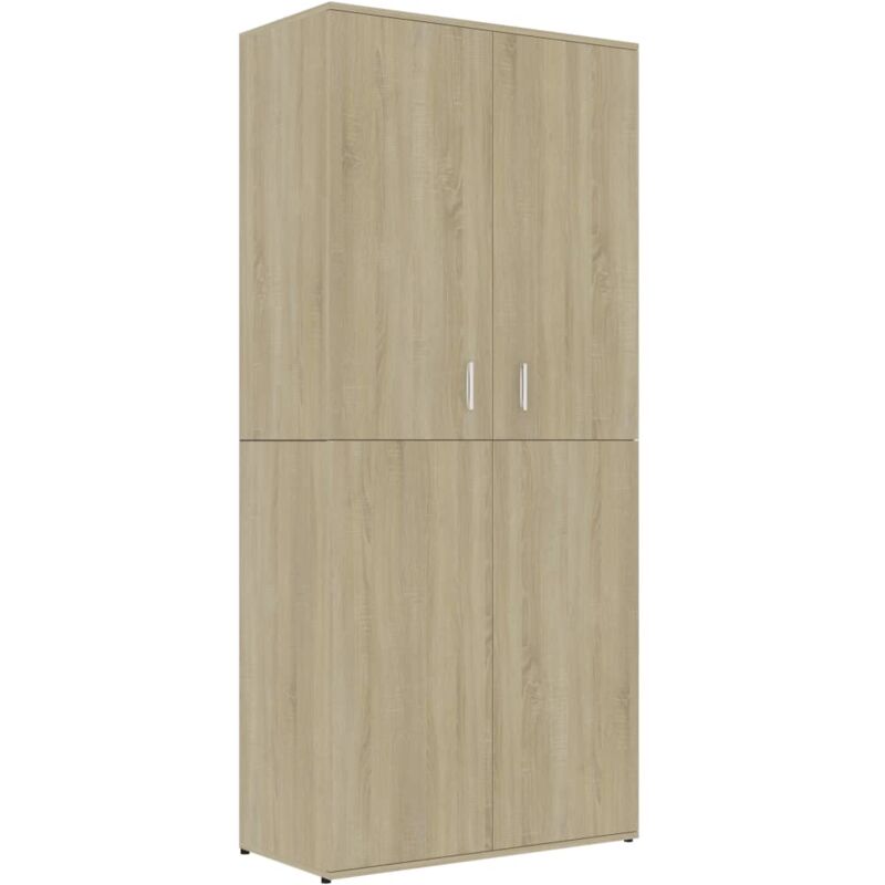 

Mueble zapatero de aglomerado color roble Sonoma 80x39x178 cm - Marrón - Vidaxl