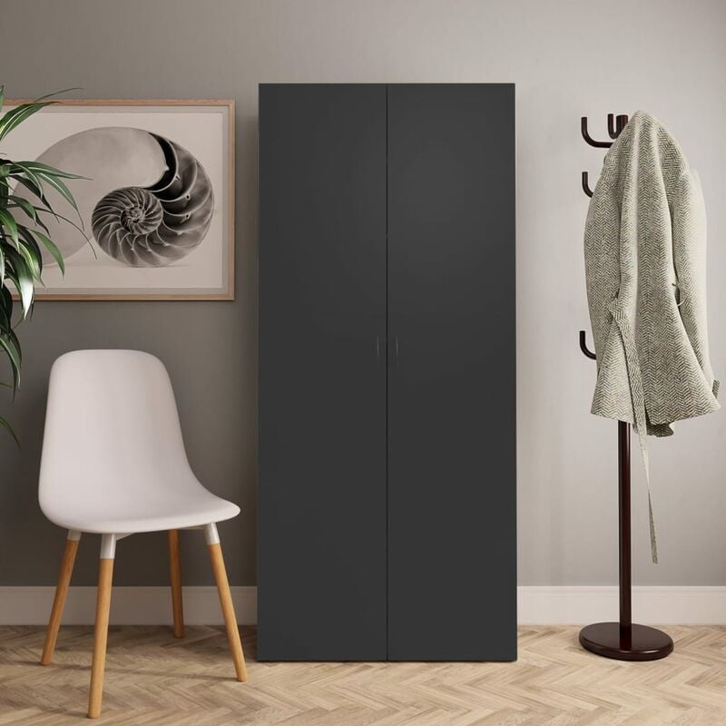 

Mueble zapatero de aglomerado gris 80x35,5x180 cm - Gris