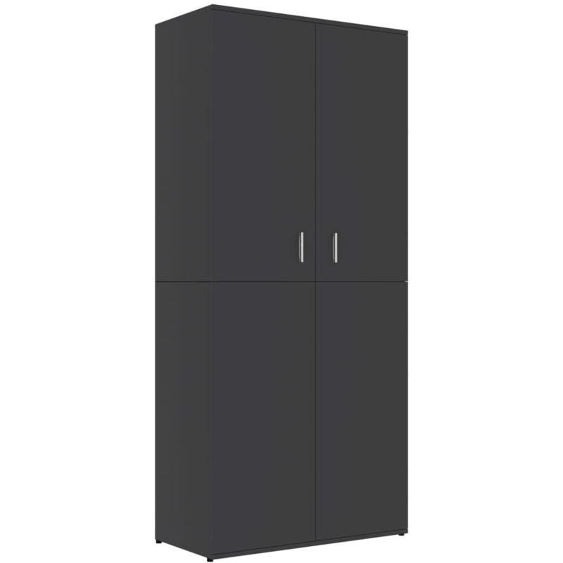 

Mueble zapatero de aglomerado gris 80x39x178 cm - Gris - Vidaxl