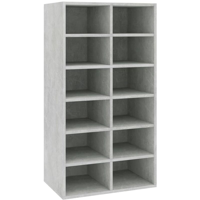 

Vidaxl - Mueble zapatero de aglomerado gris hormigón 54x34x100 cm - Gris