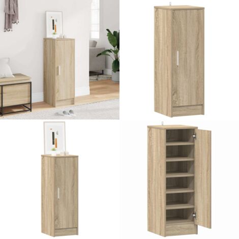 Mueble zapatero de aglomerado roble Sonoma 32x35x92 cm - Muebles de almacenamiento - Estantes para zapatos