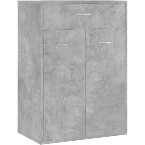 Mueble zapatero de contrachapada gris hormigón 60x35x84 cm vidaXL