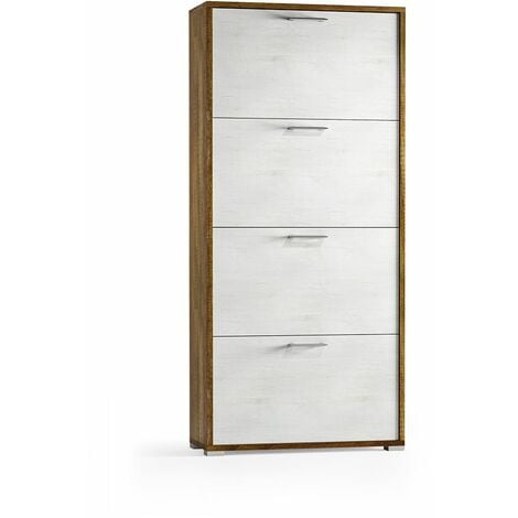 Maison Exclusive Mueble zapatero madera contrachapada blanco 40x36x105 cm