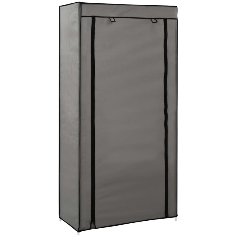 

Mueble zapatero de tela con funda gris 58x28x106 cm
