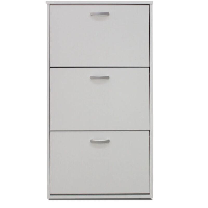

Mueble zapatero Eco de 3 puertas dos colores a elegir 60 cm(ancho) 107 cm(altura) 25 cm(fondo) Color BLANCO