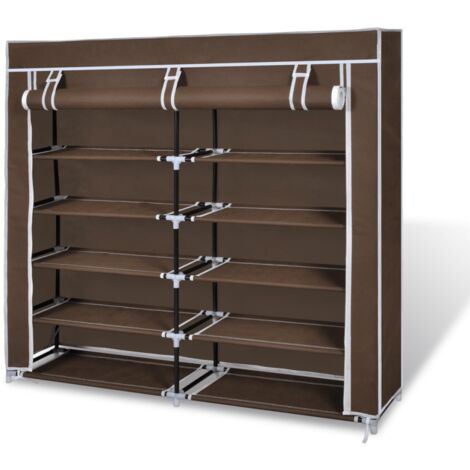 Mueble zapatero estante 30 pares tela marrón 2002039