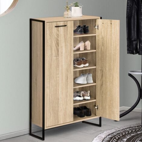 Mueble zapatero LUIS Armario de diseño industrial de 2 puertas