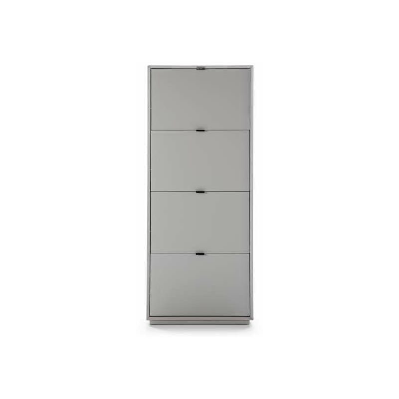 

Mueble zapatero Luka de 4 puertas color gris 64 cm(ancho) 160 cm(altura) 18 cm(fondo)