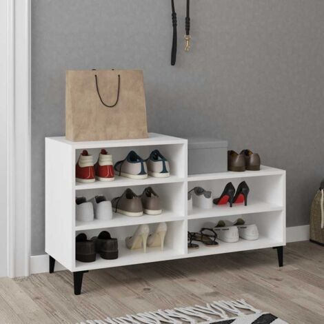 Mueble zapatero madera contrachapada  102x36x60 cm