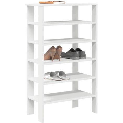 Mueble zapatero madera contrachapada blanco 61x32x105 cm vidaXL