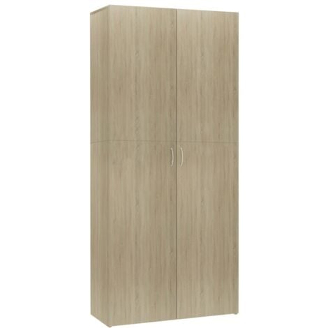 Mueble zapatero madera contrachapada color roble 80x35,5x180 cm vidaXL