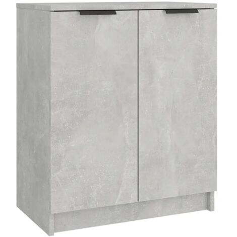 Mueble zapatero madera contrachapada gris hormigón 59x35x70 cm vidaXL
