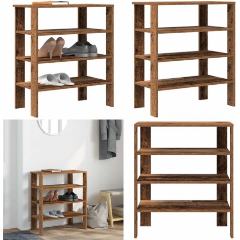 Mueble zapatero madera contrachapada madera vieja 61x32x70 cm - Muebles de almacenamiento - Madera contrachapada