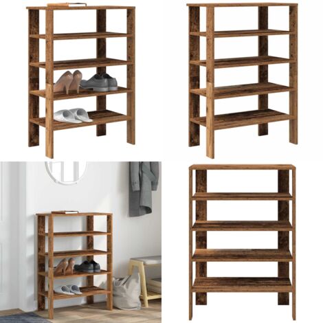 Mueble zapatero madera contrachapada madera vieja 61x32x87,5 cm - Muebles de almacenamiento - Muebles de entrada