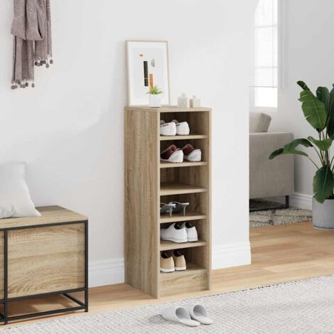 Mueble zapatero madera contrachapada roble  31,5x35x90 cm