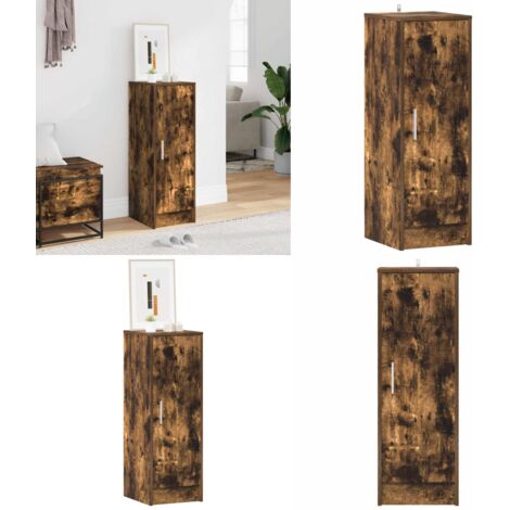 Mueble zapatero madera contrachapada roble ahumado 32x35x92 cm - Muebles de madera - Almacenamiento de zapatos