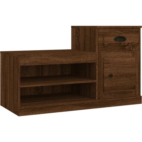 Mueble zapatero madera contrachapada roble marrón 100x42x60 cm vidaXL