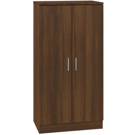 Mueble zapatero madera contrachapada roble marrón 55x35x108 cm vidaXL