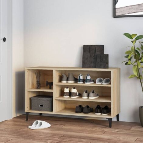 Mueble zapatero madera contrachapada roble Sonoma 102x36x60 cm vidaXL