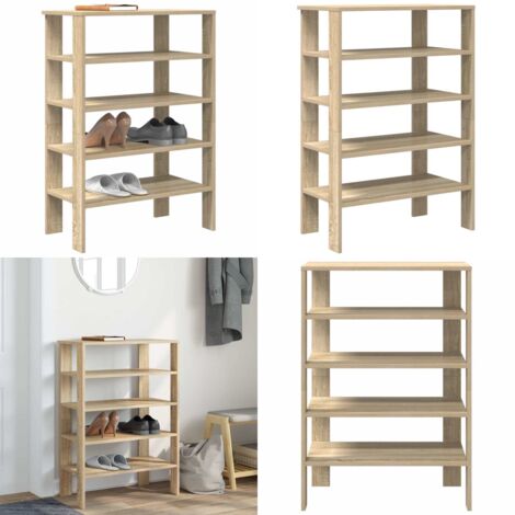 Mueble zapatero madera contrachapada roble sonoma 61x32x87,5 cm - Muebles de almacenamiento - Estantes para zapatos