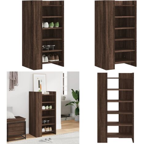 Mueble zapatero madera de ingenería marrón roble 52x37,5x100 cm - Mueble de madera - Madera de ingeniería