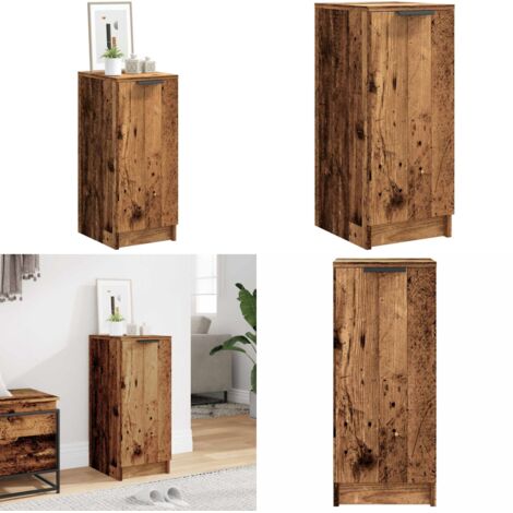 Mueble zapatero madera de ingeniería envejecida 29,5x35x70 cm - Estante para zapatos - Madera de ingeniería